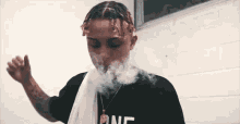 smoke smoking cloud of smoke exhale blow