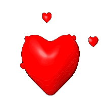 a red heart is surrounded by smaller red hearts