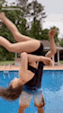 flip dance tiktok swim jump