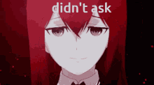 Didnt Ask Dont Care GIF - Didnt Ask Dont Care Kurisu GIFs