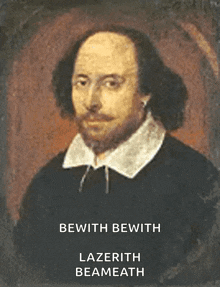 a painting of a man with the name bewith bewith lazerith beameath