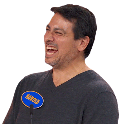 Laughing Harold Sticker - Laughing Harold Family Feud Canada Stickers