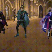a group of people are dancing together in a room