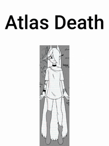 a book called atlas death has a drawing of a person in a coffin on the cover