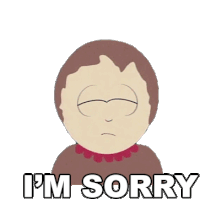 Im Sorry Sharon Marsh Sticker - Im Sorry Sharon Marsh South Park Stickers