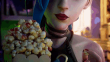 Eating Popcorn Jinx GIF - Eating Popcorn Jinx Teamfight Tactics GIFs