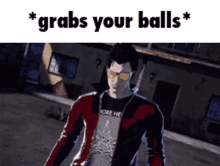 Balls Grabs Your Balls GIF - Balls Grabs Your Balls Travis Touchdown GIFs