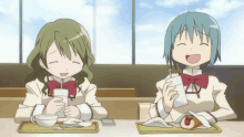 Hitomi And Sayaka Laughing Puella GIF