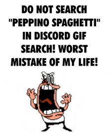 Pizza Tower Peppino Spaghetti GIF - Pizza Tower Peppino Spaghetti Do Not Search GIFs