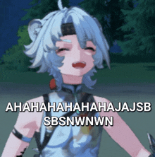 a picture of a girl with the words ahahahahahajajsb sbsnwwwn