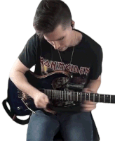 Playing The Guitar Cole Rolland Sticker - Playing The Guitar Cole Rolland Jamming Stickers