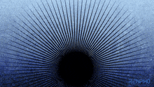 a blue background with a black circle and the word renpho on the bottom