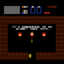 Dangerous To Go Alone Take This GIF