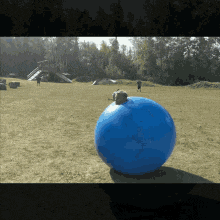 Bouncing Blue Ball Boy GIF