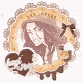a drawing of a man with the words the lovers written on it