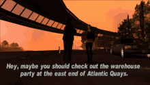 Gtagif Gta One Liners GIF - Gtagif Gta One Liners Hey Maybe You Should Check Out The Warehouse Party At The East End Of Atlantic Quays GIFs