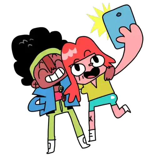 Couple Taking Selfie Sticker - Love You Hate You Google Stickers
