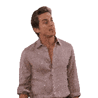 a man in a grey shirt has his shirt open