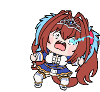 a cartoon drawing of a girl with red hair and a tiara