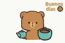 Good Morning Buenos Dias GIF - Good Morning Buenos Dias Milk And Mocha Bear GIFs