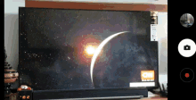 a cnn television shows a picture of the earth