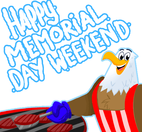 Happy Memorial Day Weekend Barbecue Sticker - Happy Memorial Day Weekend Barbecue Memorial Day Stickers