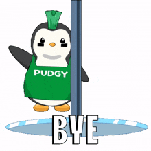 bye penguin slide leave im out