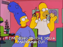 Madonna Cut Simpsons GIF - Madonna Cut Simpsons Homer GIFs
