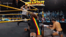 Andre Chase Run Into The Ring And Dive GIF - Andre Chase Run Into The Ring And Dive GIFs