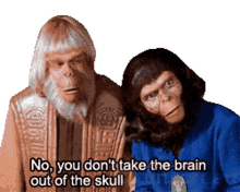 planet of the apes monkey no you dont take the brain out of the skull