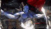 a superhero is flying through the air in a cartoon .