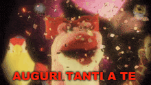 a greeting card that says auguri tanti a te on it