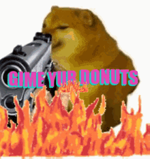Angry Cheems Fire Donuts Gun GIF - Angry Cheems Fire Donuts Gun GIFs