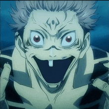 a close up of a cartoon character 's face with his mouth open