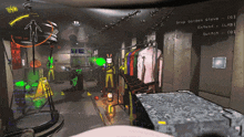 a screenshot of a video game that says drop golden glove on the wall