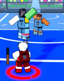 a basketball player with the number 16 on the back of his jersey