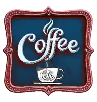 a picture of a cup of coffee with the word coffee written above it