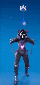 a video game character with a crown on his head