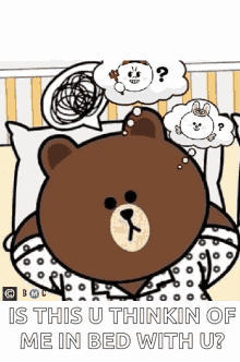 Bear Cony And Brown GIF - Bear Cony And Brown Thinking GIFs