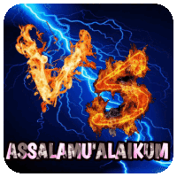 a blue background with the words assalamu ' alaikum on it