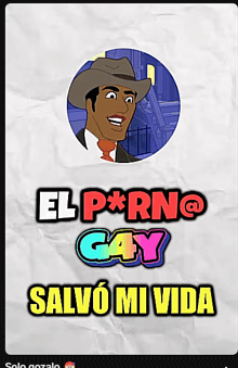 a poster with a man in a cowboy hat and the words el porno gay