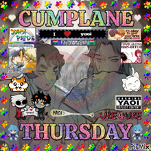 a poster that says cumplane on it