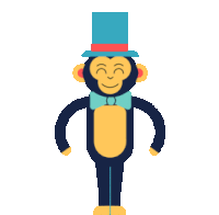 Monkey Circus Sticker - Monkey Circus Waving Stickers