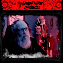 a picture of a man with headphones and the words midnight nation chronicles on the top