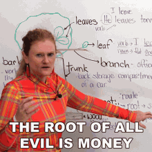 The Root Of All Evil Is Money Ronnie GIF - The Root Of All Evil Is Money Ronnie Learn English With Ronnie GIFs