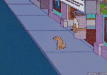 Simpsons Suspicious GIF - Simpsons Suspicious Dog GIFs