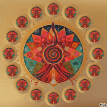 a colorful circle with a spiral in the center and pixiz written on the bottom right corner