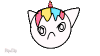 Vomiting Unicorn Sticker - Vomiting Unicorn Puking Rainbows Stickers