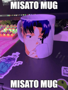 Misato Misato Mug GIF - Misato Misato Mug Mug GIFs