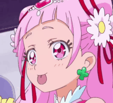 Hugtto Precure Cure Yell GIF - Hugtto Precure Cure Yell Tongue Hanging Out GIFs